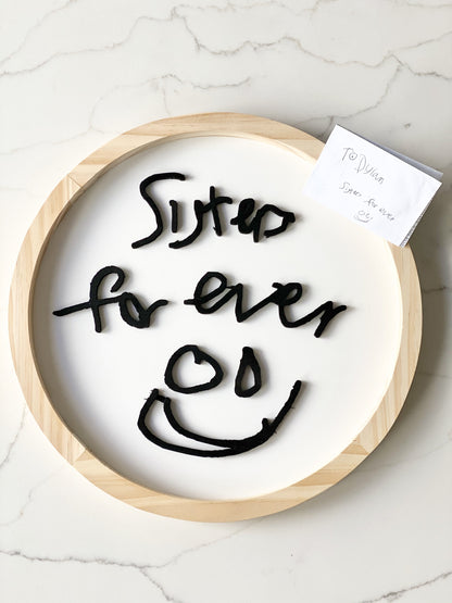 Custom Handwriting Sign, Actual Handwriting Gift, Moms Handwriting, Childs Handwriting, Family Keepsake Gift, Handwriting Memorial Gift