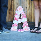 Personalized flower initial bloom 1st birthday photo backdrop