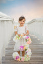 Floral art flower number sign for girl birthday celebration