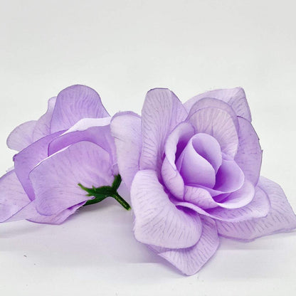 4.5" Artificial Lavender Flower Head Lavender Silk Flower Head Lavender Wedding Flower Lavender Cake Flower Light Purple Silk Flower Lilac