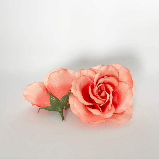 2" Burnt Orange Artificial Rose Rust Orange Rose Deep Orange Rose Boho Rose Orange Silk Flower Fall Silk Flower Fall Artificial Flower Crown