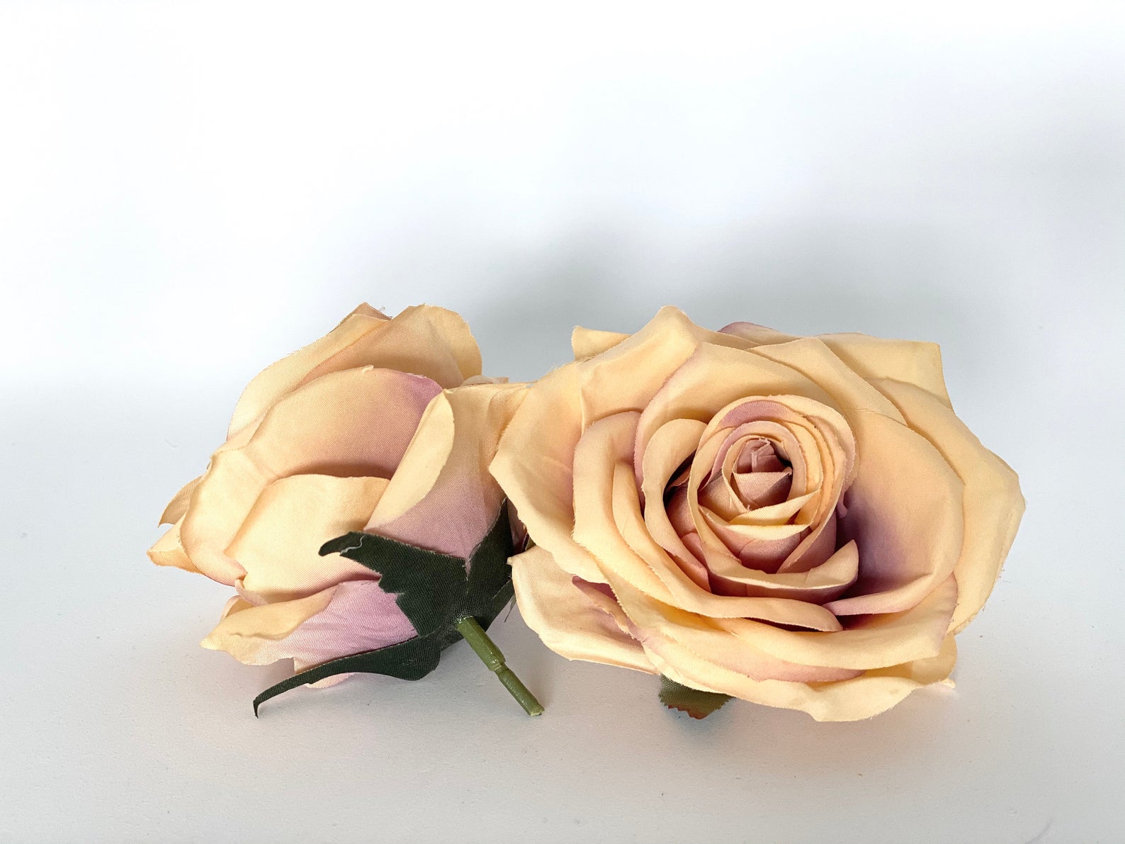3.5" Artificial Taupe Rose Decor Silk Flower Rose Silk Flower Tan Rose Fake Beige Rose Artificial Rose Head Beige Wedding Flower Taupe