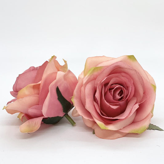 " Artificial Faded Red Rose Head Light Red Rose Red Silk Flower Red Wedding Flower Faded Red Flower Artificial Rose Head Red Floral