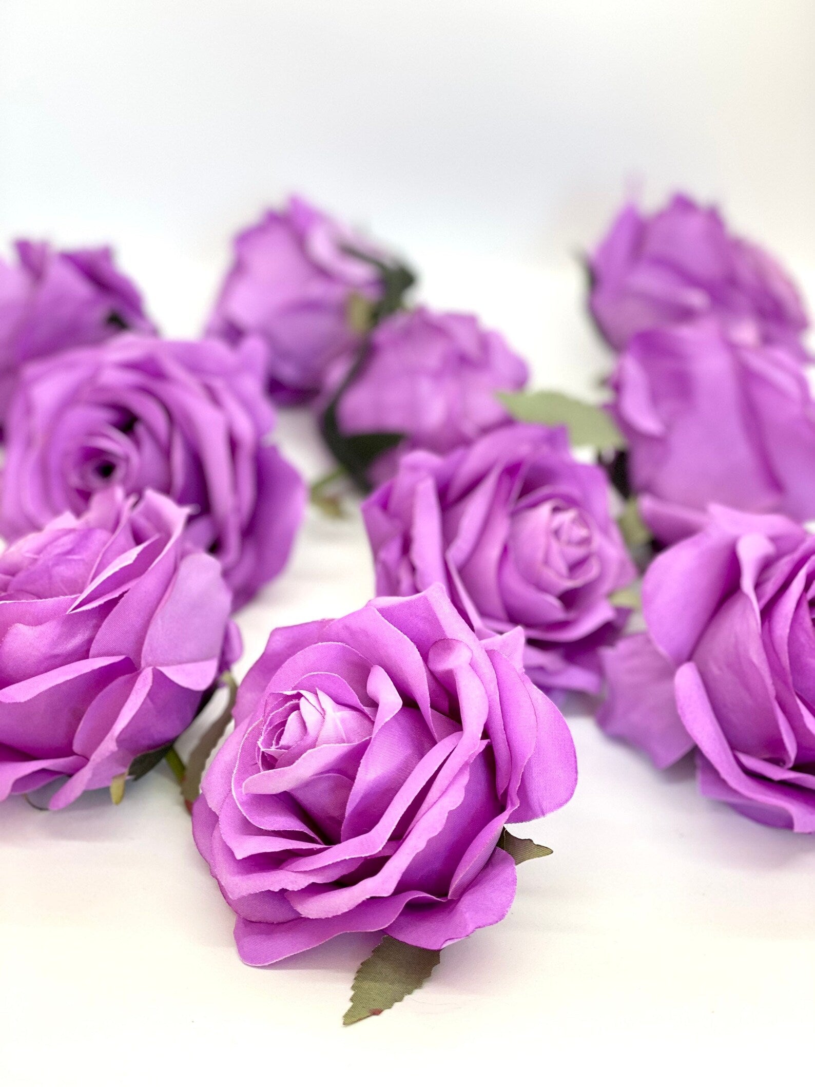 3.5" Medium Purple Rose Flower Purple Artificial Rose Head Dark Lavender Artificial Flower Purple Faux Flower Purple Wedding Decor Purple