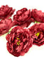 5" Deep Red Peony Burgundy Peony Wedding Flower Fluffy Peony Flower Artificial Peony Red Wedding Flower Dark Red Peony Decor Fall Wedding