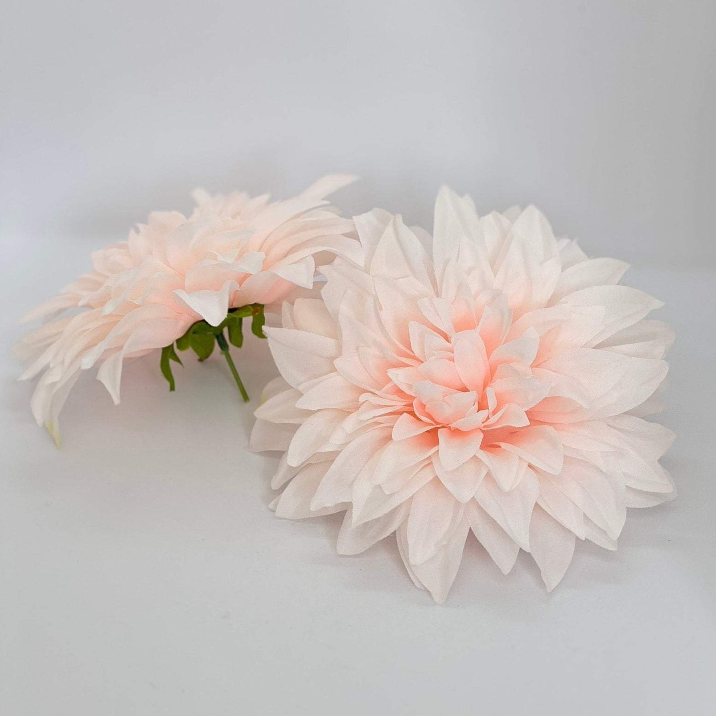 6" Large Peachy Blush Dahlia Artificial Dahlia Flower Artificial Flower Wedding Dahlia Party Decor Silk Flower Dahlia Flower Wedding Flower