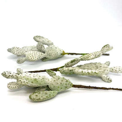 9.25" Artificial Cactus Pick Artificial Succulent Pick Faux Succulent Faux Cactus Decor Cacus Party Decor Frosted Cactus Light Green Cactus