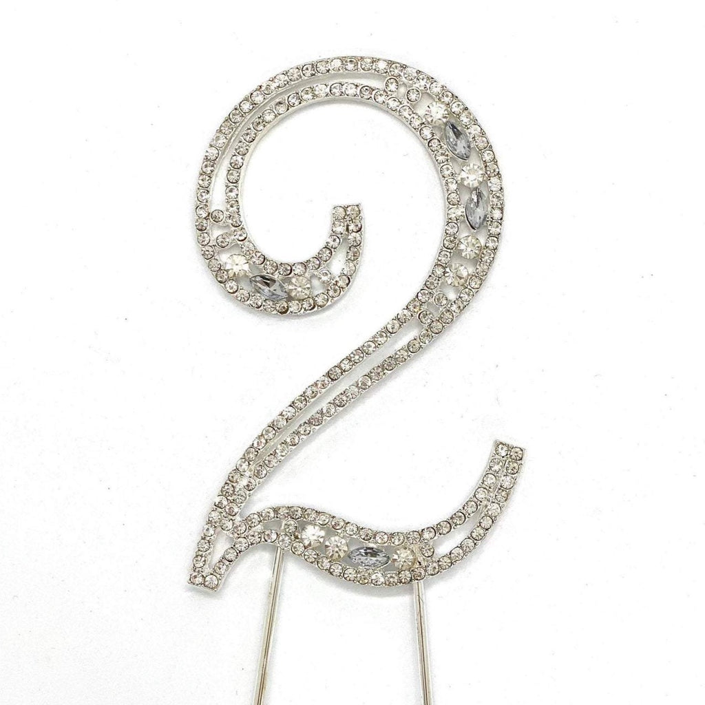 4" Rhinestone Number Cake Topper Rhinestone Cake Topper Rhinestone Birthday Number Cake Topper First Birthday Cake Number Second Birthday