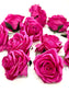 3.5" Artificial Fuchsia Flower Fuchsia Artificial Rose Head Fuchsia Artificial Flower Bright Pink Flower Crown Fuchsia Wedding Decor Fuchsia