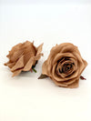  3.5" Toffee Brown Rose Flower Brown Artificial Rose Brown Artificial Flower Brown Faux Flower Brown Boho Wedding Decor Toffee Wedding
