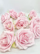 Cool blush pink artificial rose 3.5 inch faux flower for centerpieces