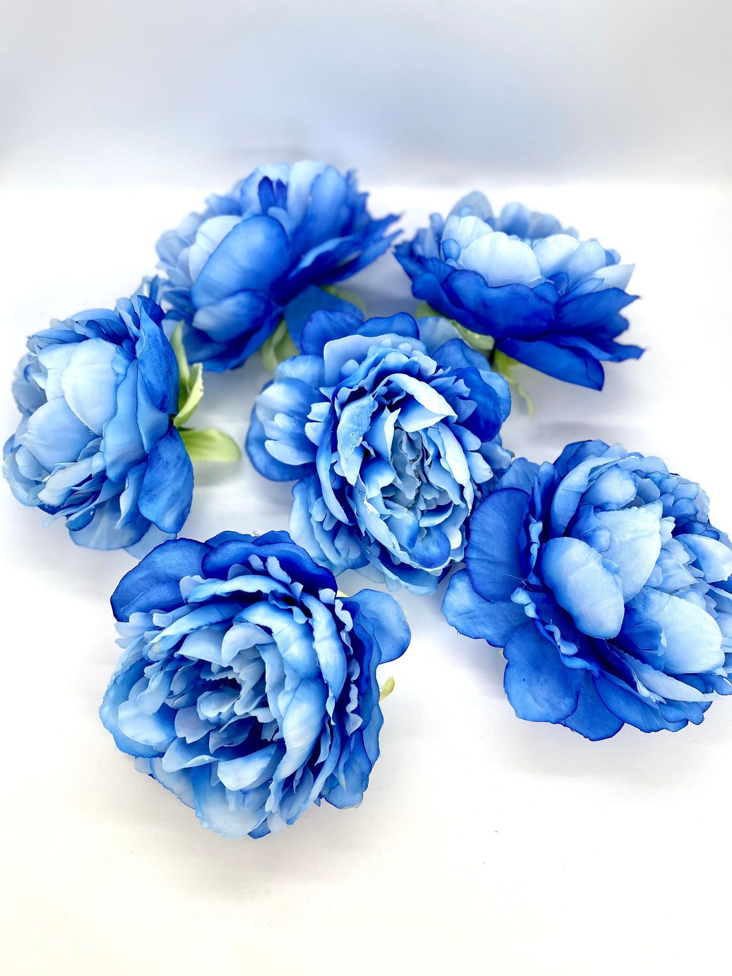 5" Royal Blue Peony Two Tone Peony Wedding Flower Fluffy Peony Flower Artificial Peony Bright Blue Wedding Flower Blue Peony Decor