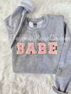 Chenille BABE Patch Crewneck Sweatshirt