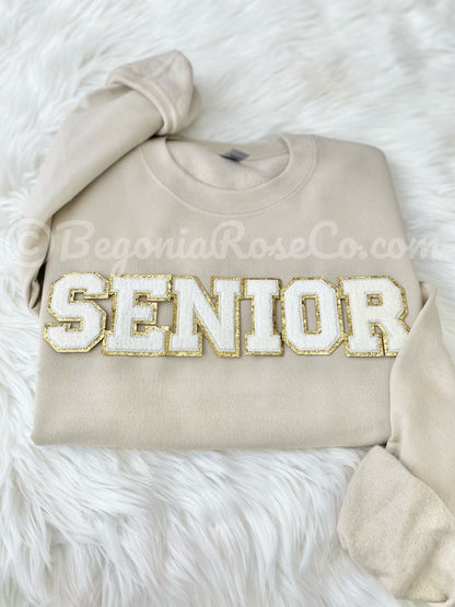SENIOR Letter Patch Sweatshirt