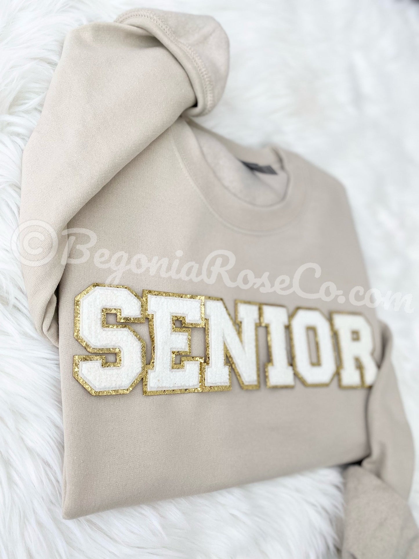 SENIOR letter patch sweatshirt grey - class of 2023 school gift for her