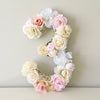 third birthday 3rd birthday number girl blush birthday 
