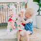 Custom floral letter blush flowers birthday photo prop