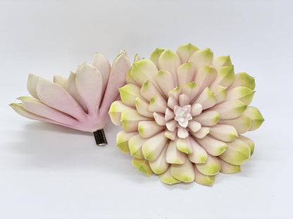 Large 6" Blush Pink and Green Succulent Artificial Succulent Wedding Succulent for Wedding Succulent Baby Shower Pink Succulent Decor Girl