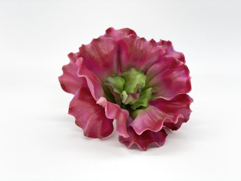 Large 5.5" Cabbage Succulent Pink Succulent Cabbage Echeveria Succulent in Green and Pink Succulent Artificial Succulent Artificial Cabbage