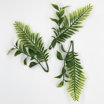 Set of 3 Tropical Greenery Accents Tropical Palm Greenery Fern Greenery Hawaiian Greenery Palm Accent Artificial Palm Artificial Fern
