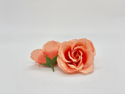 2" Burnt Orange Artificial Rose Rust Orange Rose Deep Orange Rose Boho Rose Orange Silk Flower Fall Silk Flower Fall Artificial Flower Crown