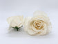 Tan taupe faux rose silk flower closeup for bridal bouquets and decor
