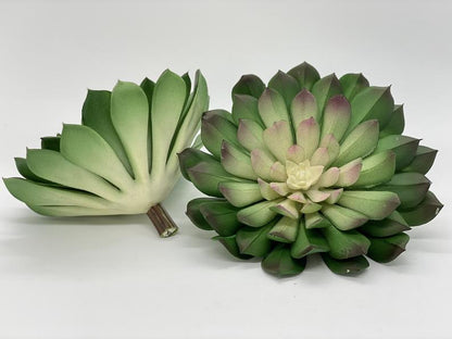 Large 6" Faux Succulent Plant Fake Succulent Decor Two Tone Succulent Favor Succulent Artificial Succulent Wall Green Succulent Echeveria