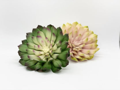Large 6" Faux Succulent Plant Fake Succulent Decor Two Tone Succulent Favor Succulent Artificial Succulent Wall Green Succulent Echeveria