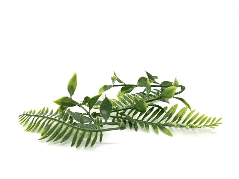 Set of 3 Tropical Greenery Accents Tropical Palm Greenery Fern Greenery Hawaiian Greenery Palm Accent Artificial Palm Artificial Fern