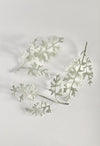 Set of 3 Artificial Frosted Dusty Miller Accent Flocked Dusty Miller Plant Faux Dusty Miller Greenery Faux Dusty Miller Sprig Flocked Leave
