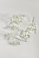 Set of 3 Artificial Frosted Dusty Miller Accent Flocked Dusty Miller Plant Faux Dusty Miller Greenery Faux Dusty Miller Sprig Flocked Leave