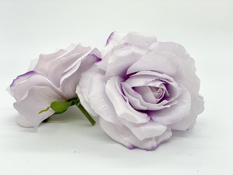 3.5" Lavender Silk Flower Light Lavender Artificial Wedding Flower Lilac Artificial Rose Dusty Lavender Rose Pale Lavender Wedding Decor