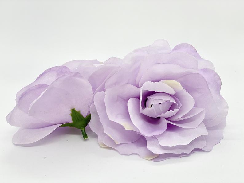 5" Light Lavender Rose Lilac Rose Artificial Lavender Rose Artificial Light Purple Flower Lavender Silk Flower Light Purple Silk Flower