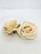 3.5 inch matte gold artificial rose head - faux silk rose for boho bouquets and gold wedding decor