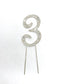 4" Rhinestone Number Cake Topper Rhinestone Cake Topper Rhinestone Birthday Number Cake Topper First Birthday Cake Number Second Birthday