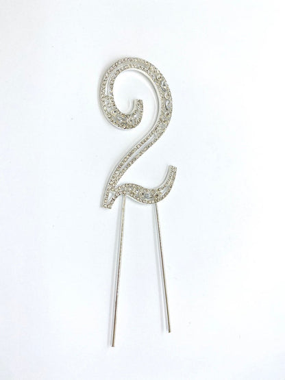 4" Rhinestone Number Cake Topper Rhinestone Cake Topper Rhinestone Birthday Number Cake Topper First Birthday Cake Number Second Birthday