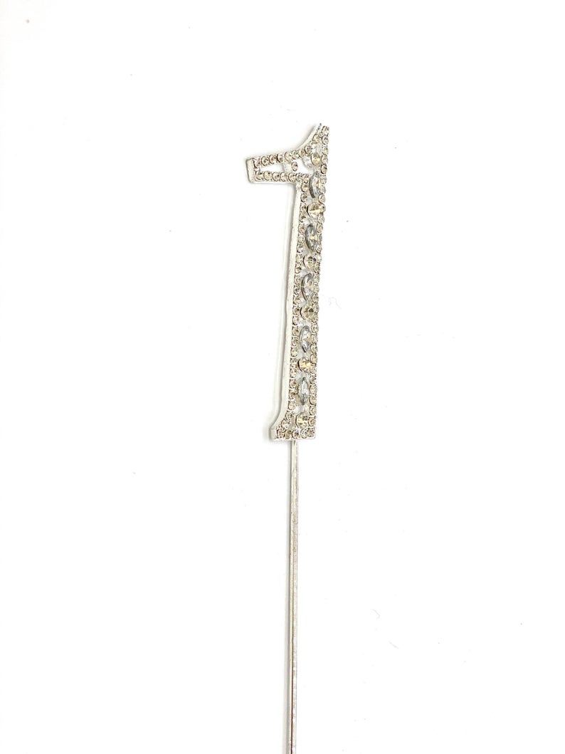 4" Rhinestone Number Cake Topper Rhinestone Cake Topper Rhinestone Birthday Number Cake Topper First Birthday Cake Number Second Birthday