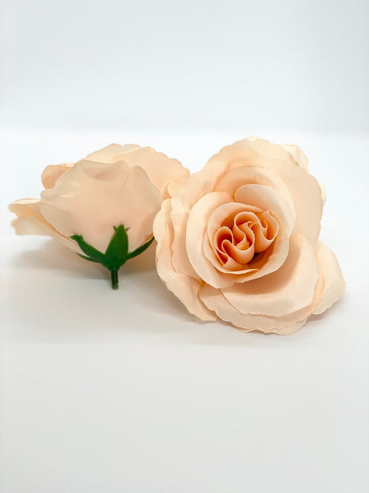 3.5" Peach Rose Peach Artificial Flower Soft Peach Wedding Decor Light Peach Silk Flower Wedding Peach Decor Orange Flower