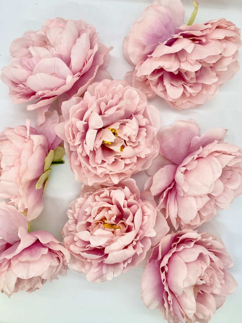5" Light Pink Peony Two Tone Peony Wedding Flower Fluffy Peony Flower Artificial Peony Light Pink Wedding Flower Light Pink Peony Decor