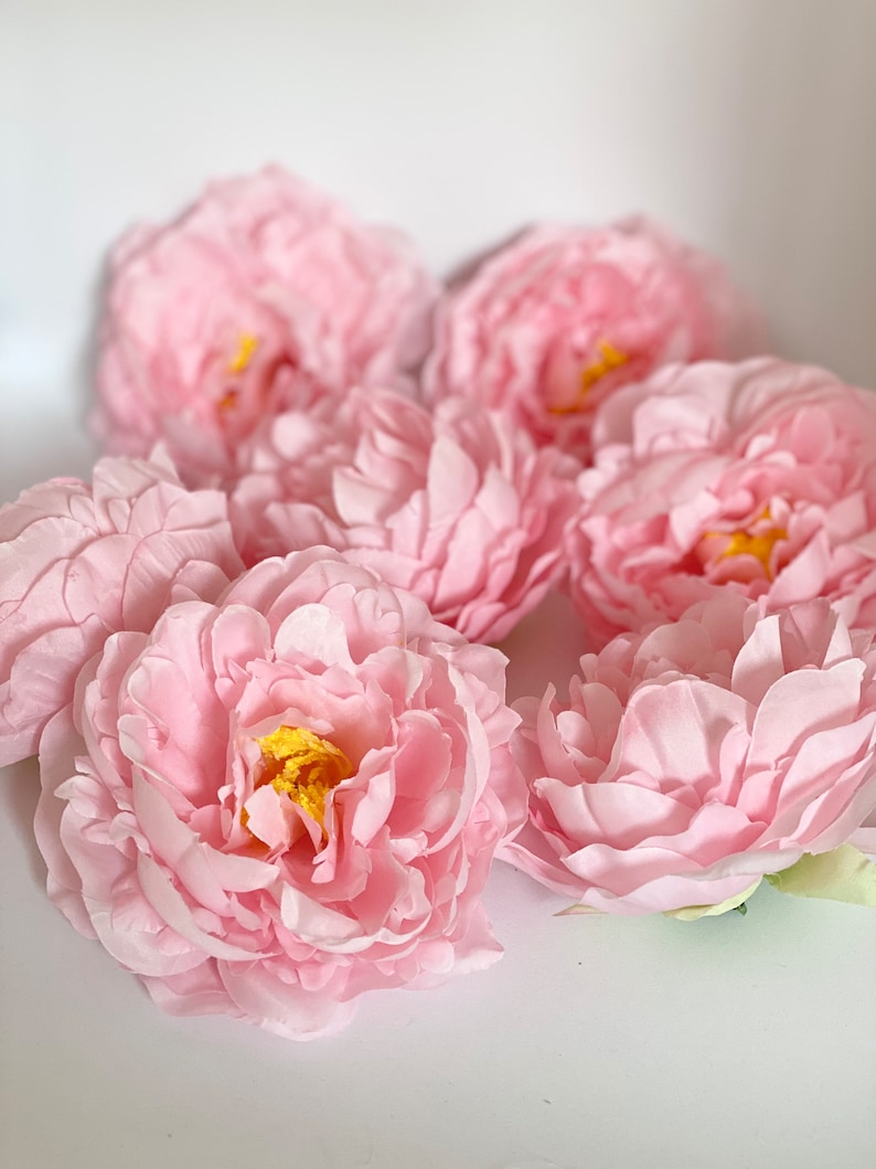 5" Baby Pink Peony Rose Pink Peony Wedding Flower Fluffy Peony Flower Artificial Peony Light Pink Wedding Flower Light Pink Peony Decor