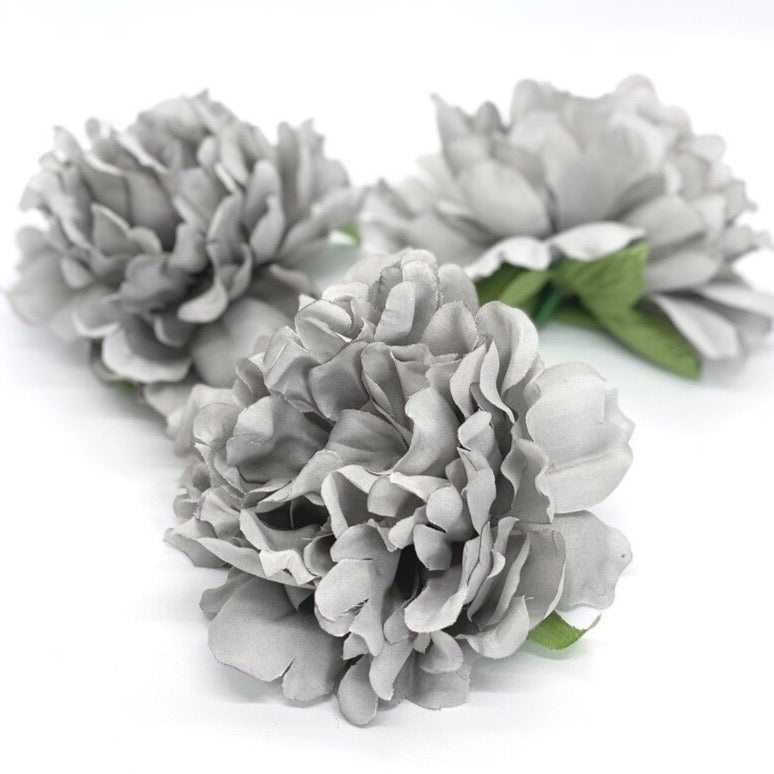 5" Gray Peony Head Artificial Grey Peony Wedding Flower Grey Wedding Flower Gray Wedding Decor Neutral Peony Flower Boho Wedding Flower Boho