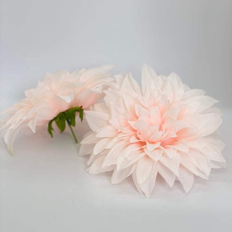 6" Large Peachy Blush Dahlia Artificial Dahlia Flower Artificial Flower Wedding Dahlia Party Decor Silk Flower Dahlia Flower Wedding Flower