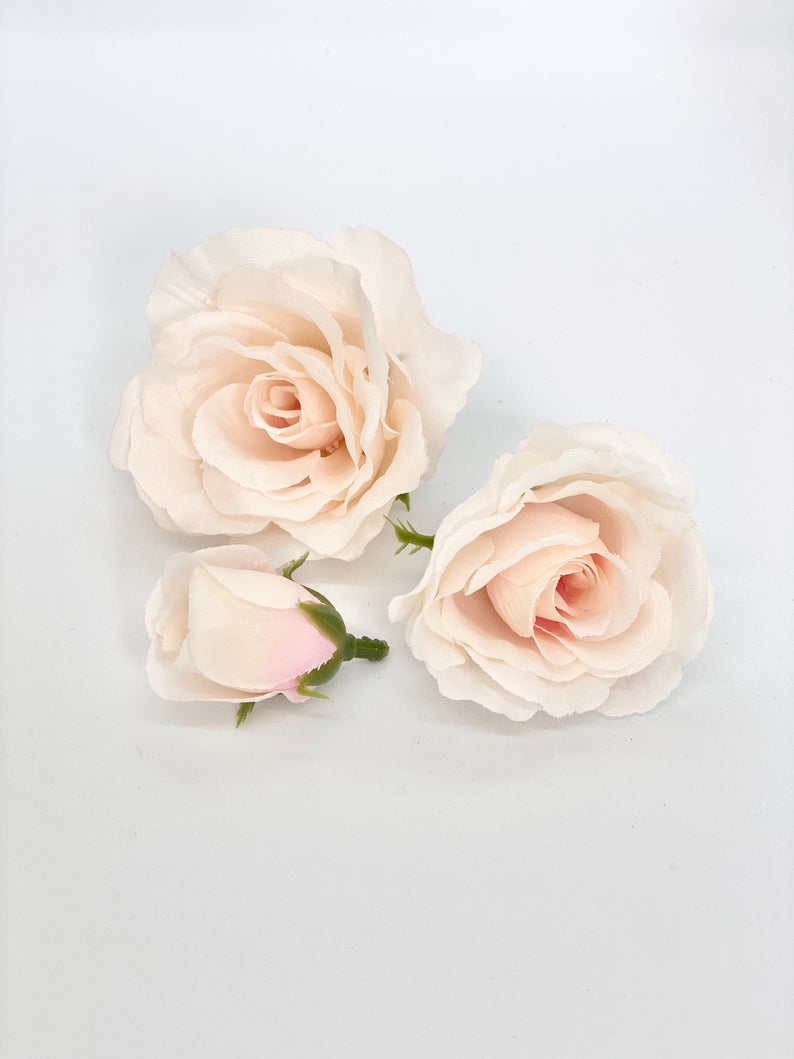 Blush Tea Rose Artificial Blush Rose Boho Wedding Flower Blush Silk Flower Blush Wedding Neutral Wedding Nude Wedding Neutral Flower Decor
