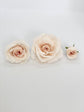 Neutral blush artificial rose top view for nude wedding decor