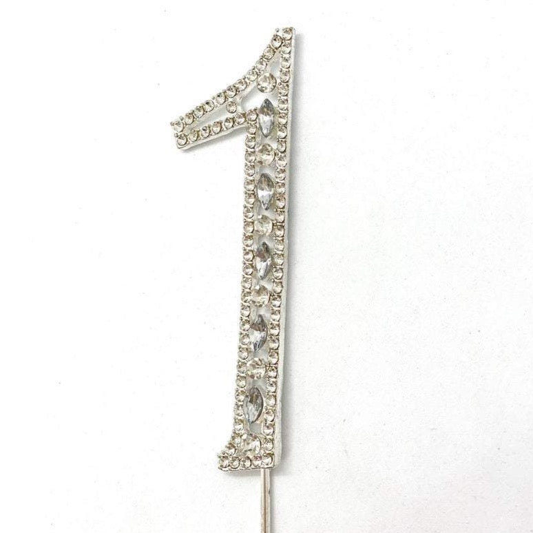 4" Rhinestone Number Cake Topper Rhinestone Cake Topper Rhinestone Birthday Number Cake Topper First Birthday Cake Number Second Birthday