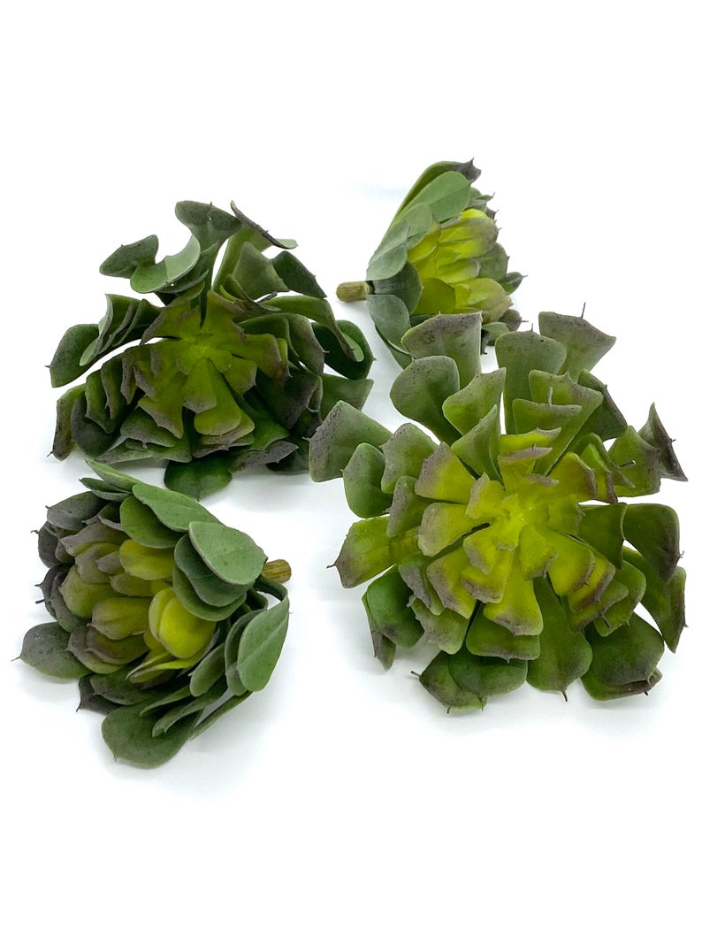 2.5", 3", 4", 4.25" Large Artificial Succulent Pick Large Succulent Terrarium Fake Succulent Planter Faux Succulent Wedding Succulent Decor