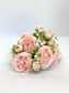 11" Blush Cabbage Rose Bouquet Wedding Peach Cabbage Roses Mini Wedding Bouquet Wedding Toss Bouquet Toss Wedding Cabbage Rose