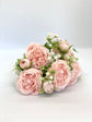 11" Blush Cabbage Rose Bouquet Wedding Peach Cabbage Roses Mini Wedding Bouquet Wedding Toss Bouquet Toss Wedding Cabbage Rose