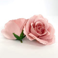 3.5 inch dusty pink mauve artificial rose head - faux silk rose for dusty rose wedding decor and bouquets