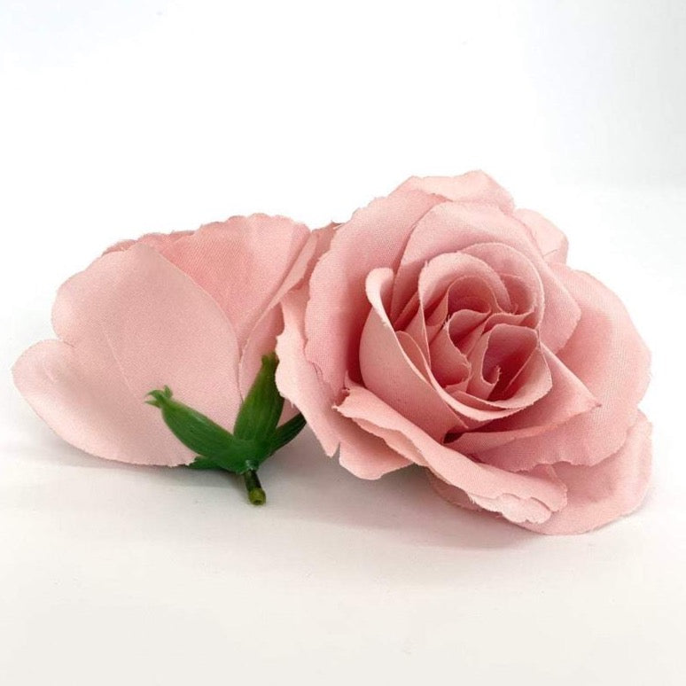  3.5" Artificial Dusty Pink Rose Dusty Rose Flower Dusty Rose Silk Flower Dusty Pink Wedding Dusty Rose Wedding Flower Decor Dusty Rose Decor